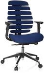 hjh OFFICE Profi B&uuml;rostuhl Ergo LINE II Stoff Blau, ergonomischer Drehstuhl, GS