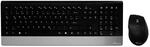 MediaRange Funk-Tastatur- und Maus-Set, Highline Serie, QWERTZ, schwarz/silber