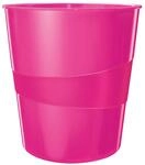 Leitz Papierkorb, 15 Liter, Kunststoff, Pink, WOW, 52781023
