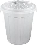 keeeper Maxi-Tonne mit Deckel, Polypropylen, 23 l, 36 x 42 x 36 cm, Mats, Silber