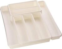 Rotho Domino Besteckkasten mit 7 F&auml;chern, Kunststoff (PP) BPA-frei, weiss, (39.7 x