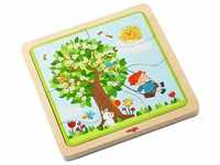 HABA 302529 Holzpuzzle Lieblingsjahreszeit, Kleinkindspielzeug