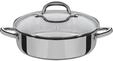 GSW 990066 Montreal Servierpfanne mit Glasdeckel, Edelstahl - 38 x 25,5 x 12 cm,