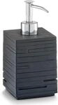 Zeller 18316 Seifenspender Schiefer, Polyresin, 8 x 8 x 16 cm, schwarz