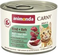 animonda Carny Katzen Nassfutter Rind + Reh mit Preiselbeeren (6 x 200g),