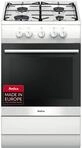 Amica Standherd 50 cm 70 L Gaskochfeld Wei&szlig; SHGG 11502 W | 4 Gasbrenner,