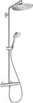 hansgrohe Croma Select 280 Air wassersparendes Duschysytem, 4 Strahlarten, Chrom