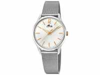 Lotus Watches Damen Datum klassisch Quarz Uhr mit Edelstahl Armband 18408/1