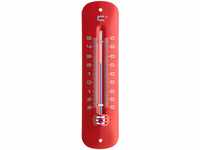 TFA Dostmann Thermometer für Innen und Außen, 12.2051.05, wetterfest, rot