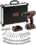 BLACK+DECKER Akku-Bohrschrauber 18 V, kompakt und leicht, enth&auml;lt 2x...