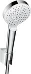 hansgrohe Crometta Duschhalterset, mit Duschschlauch, 1,25 m, Wei&szlig;/Chrom