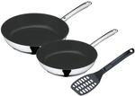 WMF Devil Pfannenset 3-teilig, Bratpfanne Induktion 24, 28 cm, mit Pfannenwender,
