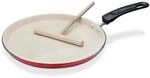 GSW 456715 Cr&ecirc;pes-Pfanne inkl. Teigverteiler, Aluminium, orange/creme - ⌀26 cm