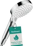 hansgrohe Crometta - wassersparender Duschkopf 6,7 l/min (EcoSmart), Handbrause mit 2