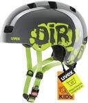 Uvex Kinder Fahrradhelm Kid 3,Grau (Dirtbike Gray-Lime),55-58 cm