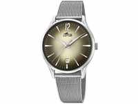 Lotus Watches Herren Datum klassisch Quarz Uhr mit Edelstahl Armband 18405/2