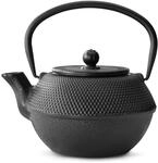 Bredemeijer schwarze gusseiserne Teekanne 1.1 Liter Jang mit Edelstahlfilter