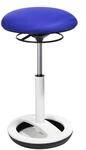 Topstar B&uuml;rohocker Sitness High Bob Alu wei&szlig; lackiert blau