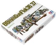 Tamiya 300035017-1:35 WWII Dt. Flak 8.8 mit Motorrad (9), Gr&uuml;n