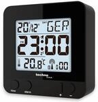 Technoline WT 235 schwarz - Funkwecker mit Touchsensor, 8 x 2.5 x 8 cm