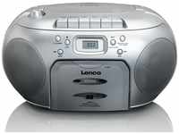 Lenco SCD-420 Silver Tragbares UKW-Radio mit Toplader CD-Spieler und...