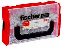 fischer FixTainer SX-Plus-Dübel und Schrauben-Box, Dübelset mit 210 Teilen,...