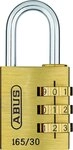 ABUS Zahlenschloss 165/30 - Vorh&auml;ngeschloss aus Messing - mit individuell