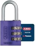 ABUS Zahlenschloss 145/30 Lila - Kofferschloss, Spindschloss u. v. m. -