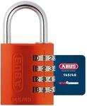 ABUS Zahlenschloss 145/40 Orange - Kofferschloss, Spindschloss u. v. m. -