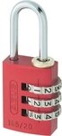 ABUS Zahlenschloss 145/20 Rot - Kofferschloss, Spindschloss u. v. m. -