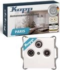 Kopp PARIS 3-fach Antennensteckdose - Arktis-Wei&szlig; - Hochwertige IP20