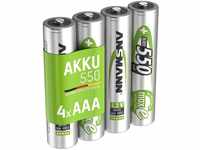 ANSMANN Akku AAA 550 mAh NiMH 1,2 V (4 Stück) - Micro AAA Batterien...