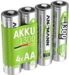 ANSMANN Akku AA Mignon 1300mAh 1,2V NiMH - wiederaufladbare Batterien AA Akkus maxE