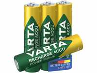 VARTA Batterien AAA, wiederaufladbar, 4 Stück, Recharge Accu Power, Akku, 800...