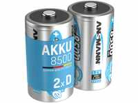 ANSMANN Mono D Akkus Typ 8500 1,2 Volt (2 Stück) - Mono-D Batterien...