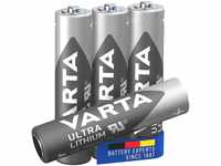 VARTA Batterien AAA, 4 Stück, Ultra Lithium, 1,5V, ideal für Digitalkamera,