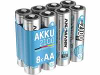 ANSMANN Akku AA Mignon 2100mAh 1,2V NiMH - wiederaufladbare Batterien AA Akkus...