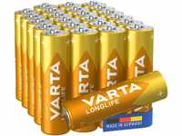 VARTA Batterien AA, 24 Stück, Longlife, Alkaline, 1,5V, ideal für...