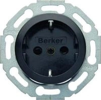 Hager Berk Steckdose SCHUKO 474521 Palazzo schwarz, 250 V, niunt