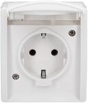Busch-Jaeger 20 EW-54 SCHUKO&reg; Steckdose mit Klappdeckel (Thermoplast)...