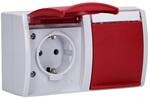 Busch-Jaeger 20/2 EW/DVN-53 SCHUKO Doppelsteckdose EDV mit Klappdeckel