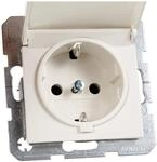 Berker SCHUKO-Steckdose pws/gl 47518989 mit Klappdecke B.1;B.3;B.7;S.1 Steckdose