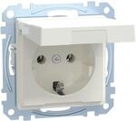 Schneider Electric Merten Schuko-Steckdose mit Klappdeckel, 2-polig+E,...