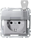 Schneider Electric Merten Schuko-Steckdose mit Klappdeckel, abschlie&szlig;bar, 1-fach,