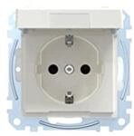 Schneider Electric Merten Schuko-Steckdose mit Klappdeckel, 2-polig+E,