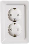 Kopp 927713085 Milano Schutzkontakt-Steckdose, 2-fach