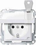 Schneider Electric Merten Schuko-Steckdose mit Klappdeckel, abschlie&szlig;bar, 1-fach,