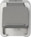 Schneider Electric Merten Schuko-Steckdose mit Klappdeckel, Aufputz, 1-fach, IP 44,
