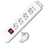 REV SupraLine Steckdosenleiste 4-Fach - Mehrfachsteckdose mit Schalter, 1,9m...