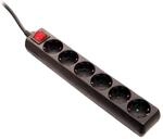as - Schwabe 6-Fach Steckdosenleiste schwarz mit Schalter 230 V / 16 A &ndash;